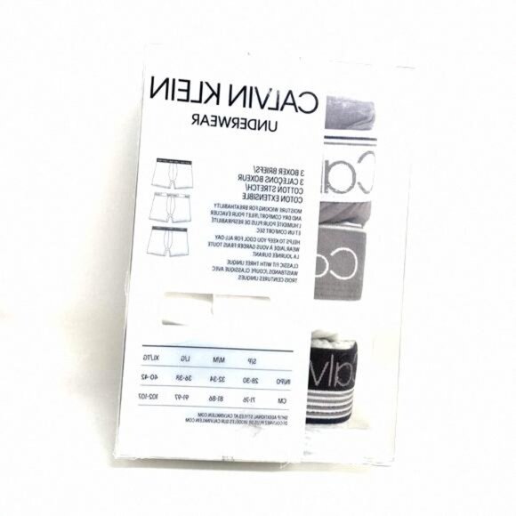 💖MEGA SALE💖Calvin Klein 3 Pack Mens NB2730907 Cotton Brief Boxer White Stretch - Picture 7 of 9